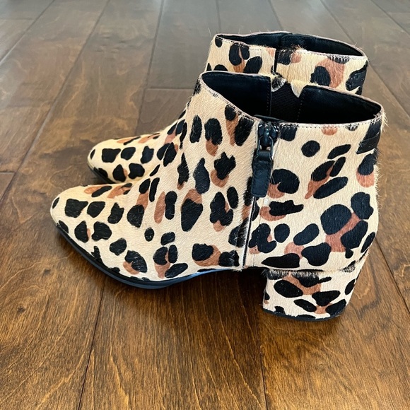 Cole Haan Grand Ambition Leopard Calf Hair Ankle Boots Size 10.5 - Picture 7 of 12